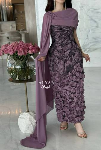   فستان سهرة بورد بكم انيق  