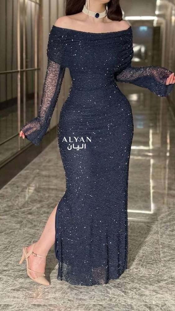 فستان سهرة ترتر