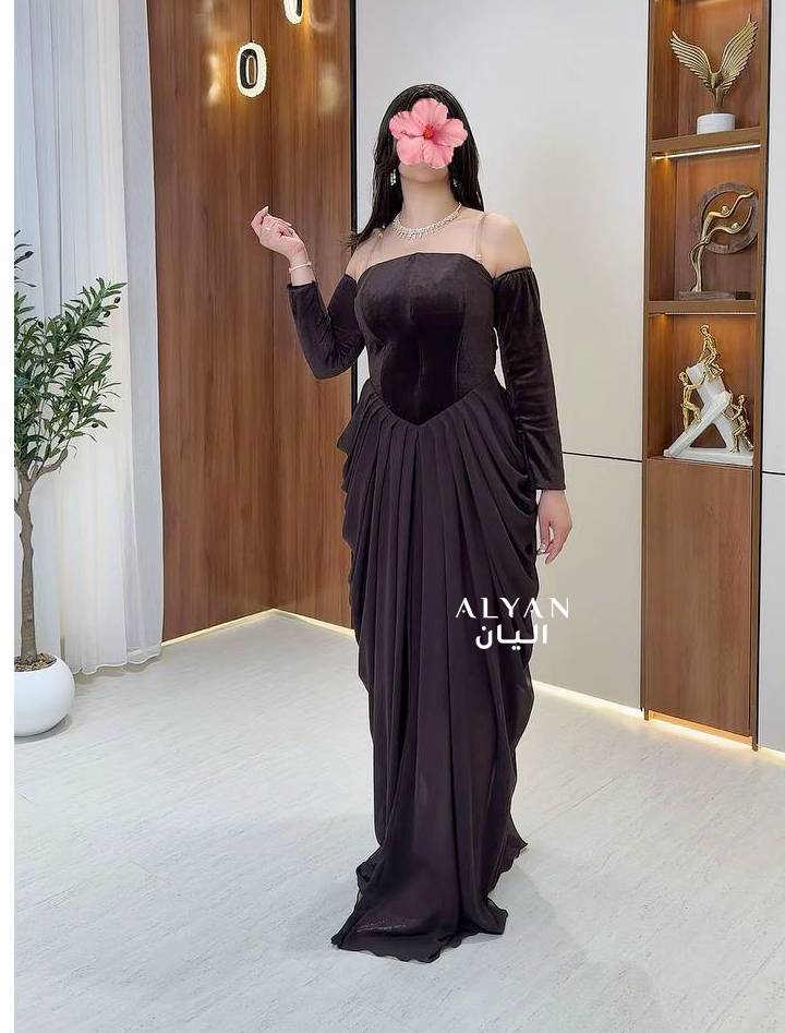 فستان بكسرات انيق
