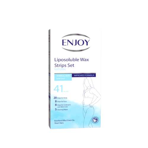 إنجوي شرائح شمعية  متنوعة طبيعية لإزالة الشعر للبشرة العادية- 41 قطعة 