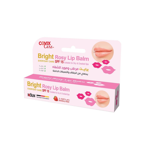 كوفيكس كير برايت بلسم مرطب ومورد للشفاه spf 15بنكهة الفراولة-15مل
