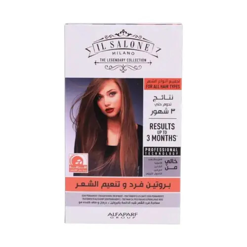 إل صالون ميلانو مجموعة بروتين فرد وتنعيم الشعر بزيت بذور الكتان