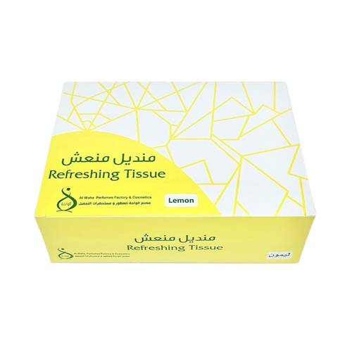 الواحة منديل منعش برائحة اليمون - 50 حبة