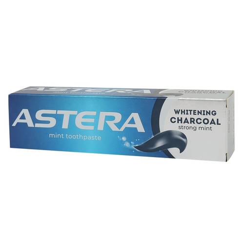 أستيرا معجون أسنان تبييض بالفحم والنعناع القوي - 110 جرام