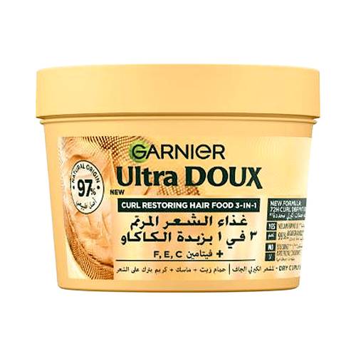 غارنييه الترا دوكس غذاء الشعر المرمم 3 في 1 بزبدة الكاكاو - 390 مل