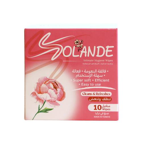 ﺳﻮﻻﻧﺪ ﻣﻨﺎدﻳﻞ ﺗﻨﻈﻴﻒ المناطق الحساسة فائقة النعومة - 10 مناديل