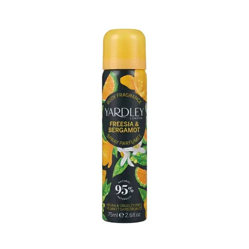 ياردلي لندن بخاخ معطر للجسم طبيعي فريزيا وبرغموت - 75 مل 
