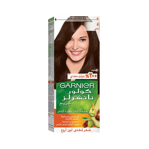 غارنييه كولور ناتشرلز كريم صبغة دائمة مغذية للشعر بني 4 