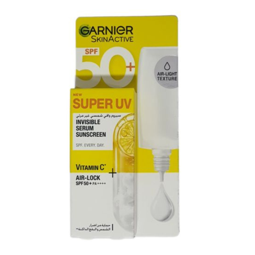غارنييه سكين أكتيف سيروم سوبر يوفي سيروم واقي شمس SPF50 غير مرئي- 30 مل 