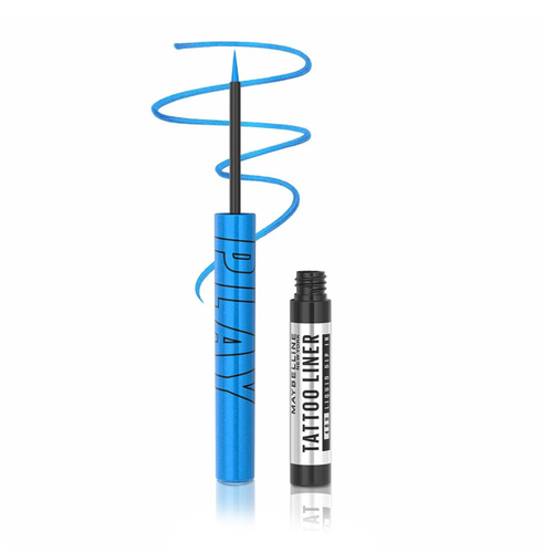 ميبيلين نيويورك تاتو لاينر محدد عيون ضد الماء بلاي سويتش، أزرق - 2.1 غرام