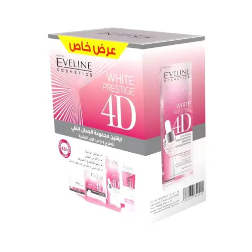 إيفلين وايت بريستيج 4D مجموعة الجمال النقي لتفتيح وتوحيد لون البشرة
