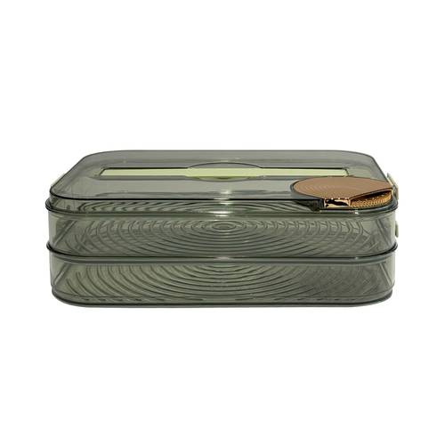 ان ام ايه صندوق تخزين بلاستيك طبقتين 30*21*9 رقم ST071-11 (ألوان عشوائية)