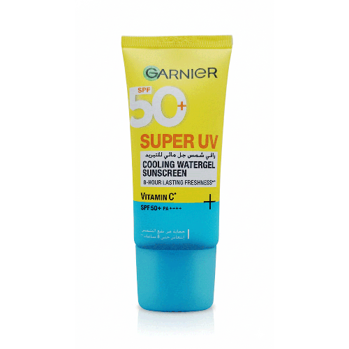 غارنييه واقي شمس ++++ SPF 50+ PA سوبر UV جل مائي بفيتامين سي للتبريد – 30 مل