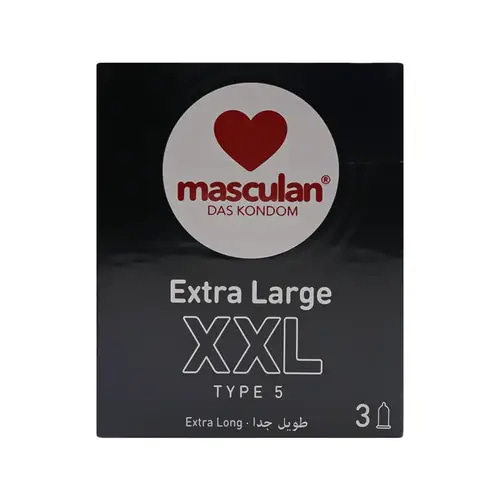 ماسكلان واقي ذكري إكسترا لارج XXL طويل جدا تايب 5 – 3 قطع