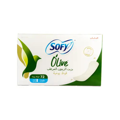 سوفي فوط يومية بزيت الزيتون المرطب طويلة – 72 فوطة