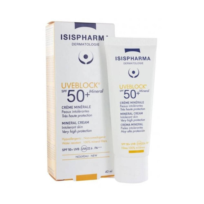 إيزيس فارما يوفي بلوك كريم واقي الشمس +SPF50 بالمعادن-40 مل 