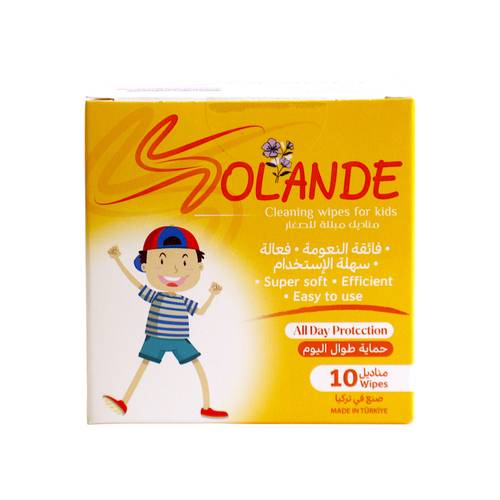 سولاند مناديل مبللة للصغار فائقة النعومة حماية طوال اليوم - 10 مناديل