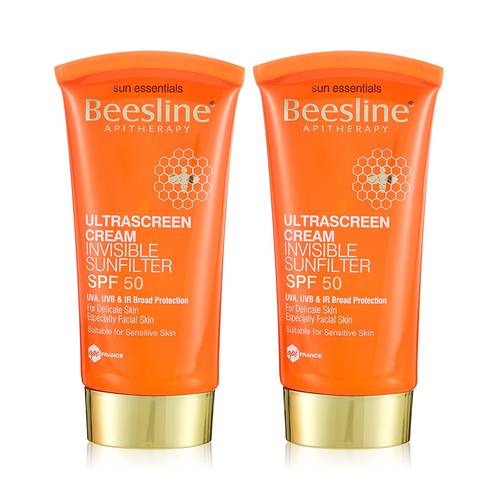 بيزلين كريم ألتراسكرين حاجب شفاف للشمس SPF50 للبشرة الرقيقة  -عرض عبوتان×60مل