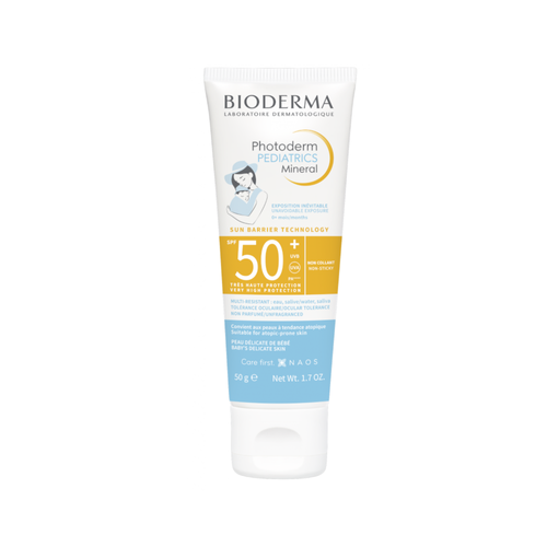 بيوديرما فوتوديرم واقي شمسي معدني للأطفال حديثي الولادة مع (SPF50) حماية عالية جدا - 50 مل