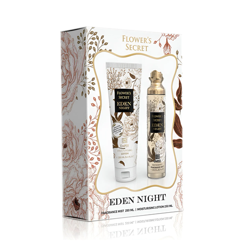 إمبر فلاورز سيكريت مجموعة ايدين نايت معطر جسم و لوشن مرطب - (250*2 مل)
