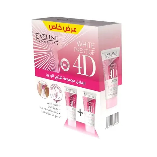 إيفلين مجموعة وايت برستيج فور دي كريم تفتيح اليدين  - x 2 (100مل)