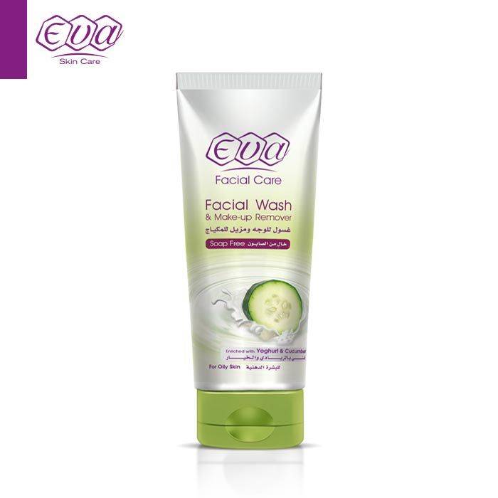إيڤا غسول للوجه ومزيل للمكياج بالزبادي والخيار للبشرة الدهنية، 150مل