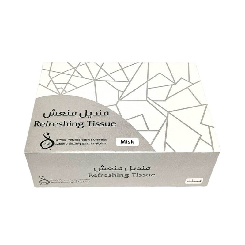 الواحة منديل منعش مغلف بشكل فردي برائحة المسك - 50 حبة