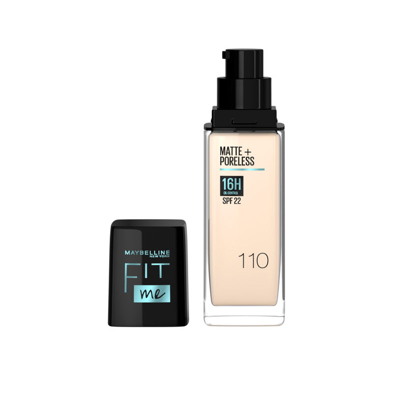 ميبيلين فيت مي أساس مات + بورليس SPF22 درجة 110 - 30 مل 