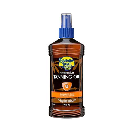 بانانا بوت زيت التسمير مع SPF8 ممزوج بخلاصة الموز والجزر  - 236 مل