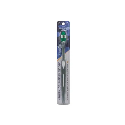 YNB فرشاة أسنان للبالغين متوسطة النعومة بشعيرات موجية للتنظيف العميق - قطعة واحدة