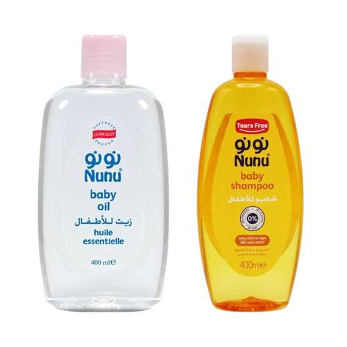نونو  مجموعة شامبو و زيت للأطفال - 400مل + 400مل