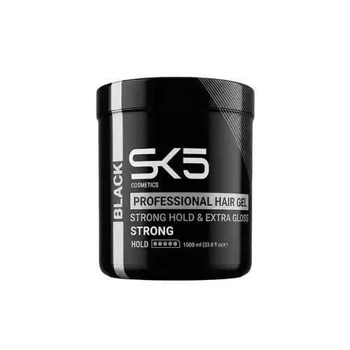 SK5 جل الشعر الأحترافي لثبات قوي ولمعان جذاب أسود - 1000 مل