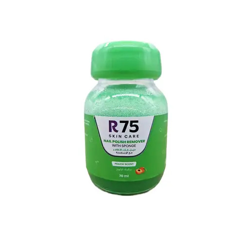 R75 مزيل طلاء الأظافر مع الإسفنجة برائحة الخوخ -180جرام