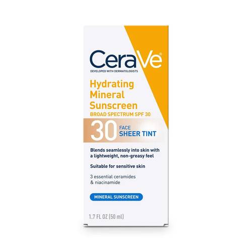 سيرافي واقي الشمس المعدني المرطب SPF 30 واسع الطيف، شفاف ،للبشرة الحساسة تنت - 50 مل