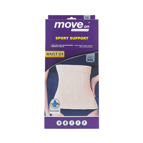 موف أون دعامة الخصر الرياضية WAIST-04-قطعة واحدة 