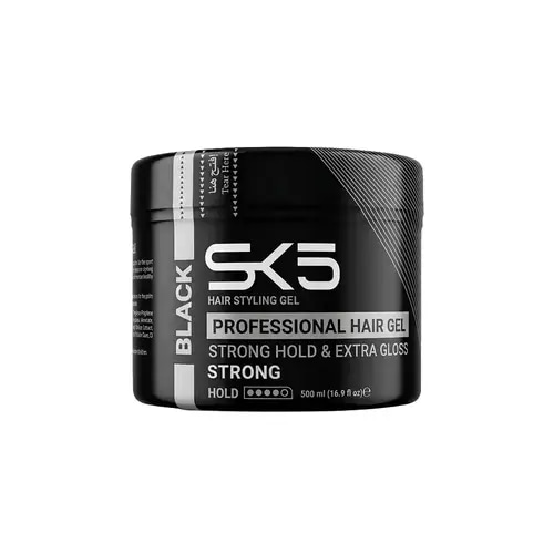 SK5 جل الشعر الأحترافي لثبات قوي ولمعان جذاب أسود- 500 مل