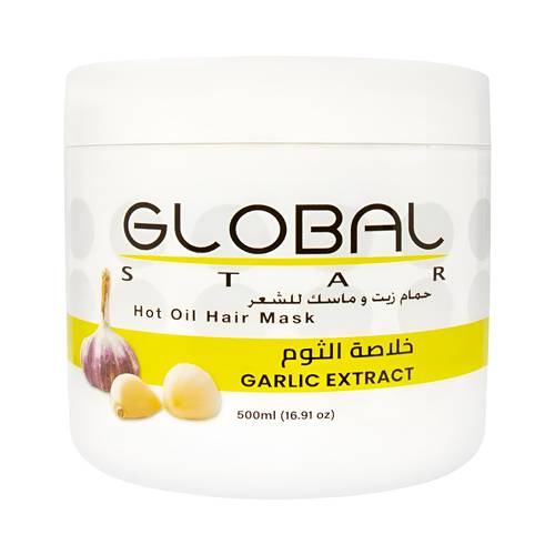 جلوبال ستار، حمام زيت وماسك للشعر بخلاصة الثوم - 500 مل