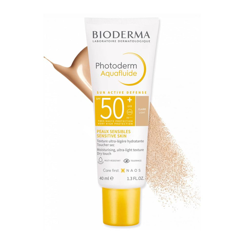 بيوديرما فوتوديرم اكوافلويد +SPF50 كريم حماية من الشمس ملون فاتح - 40 مل