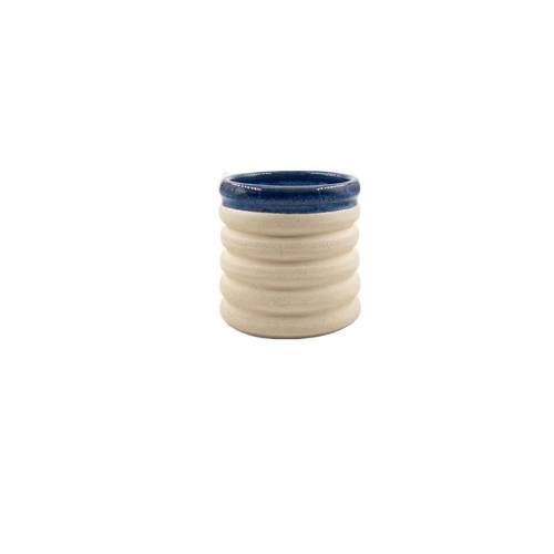 كوب ازرق طين ابيض 1