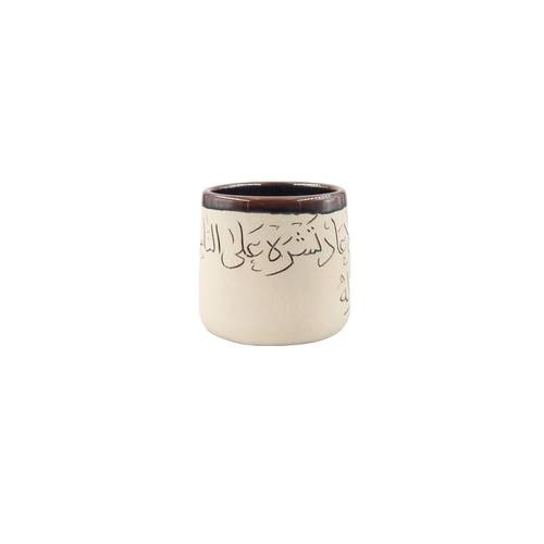 كوب شعر  طين ابيض 1