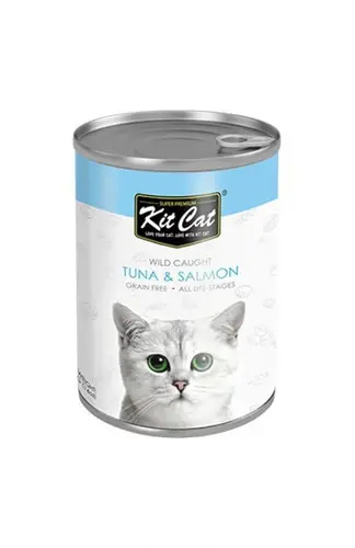 Tuna and salmon wet cat food - Kit Kat 400g
