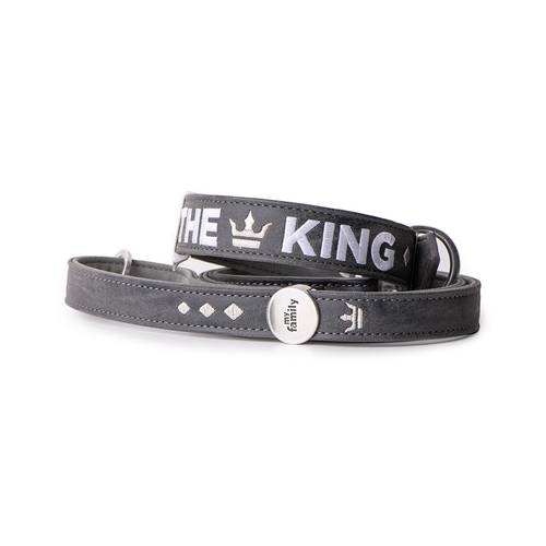 My Family Royal Leather Collar Gray