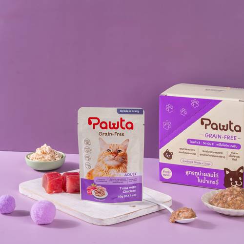 Pawta pouches Tuna with chicken in gravy for adult Cat 70g