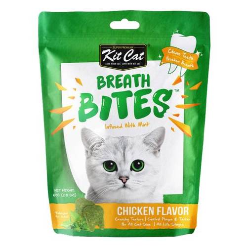 Kit Kat Breath Bites Chicken Dental Treats for Cats 60g