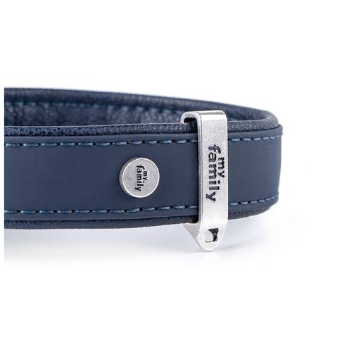 My Family Bilbao Blue Leather Collar