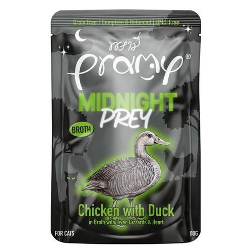 Chicken and Duck in Broth Wet Cat Food 80g – PRAMY