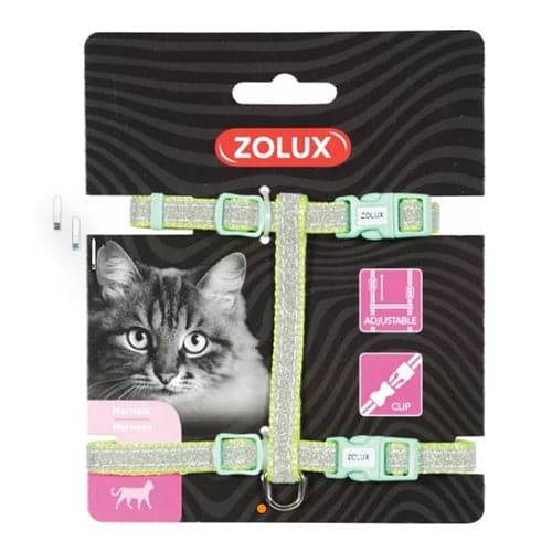 Zolux cat vest, nylon, glossy green