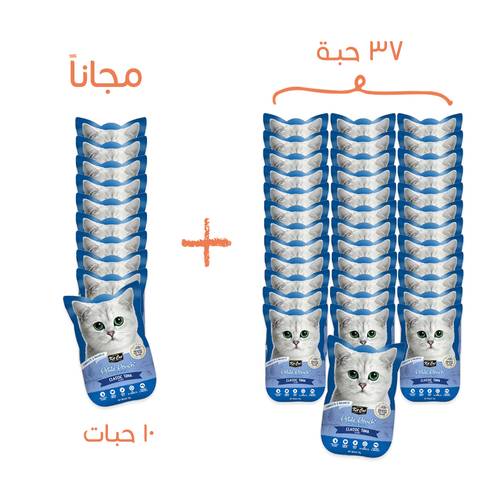 37 و 10 هدايا تونة بالجيلي طعام رطب للقطط ــ كت كات