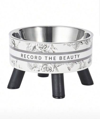 Stainless steel cat food bowl