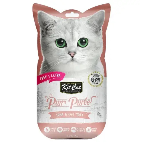 Kit Cat Puree Tuna & Egg Yolk (1+4x15g)